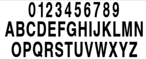 31108-1.5 IN. BLACK UNIT NUMB. AND LETTER -1.5IN. TALL