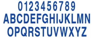 32111-4 IN BLUE UNIT NUMBER OR LETTER-4 IN. TALL
